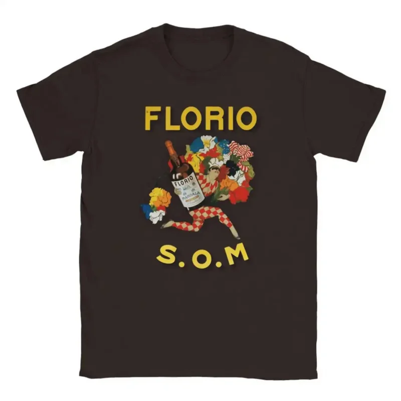

Florio Lovers Gift: T-Shirt for Men Vintage Inspired Tee Funny Irony Shirt Whimsical Graphic Top