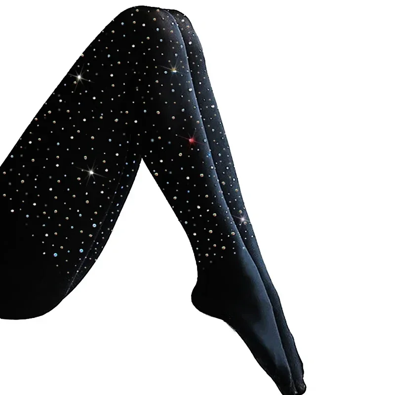 

Winter 100D Thick Tights Sock New Female Fashion Pantyhose Plus Rhinestone Size Quality Stretchy Bling Tights Autumn High Women