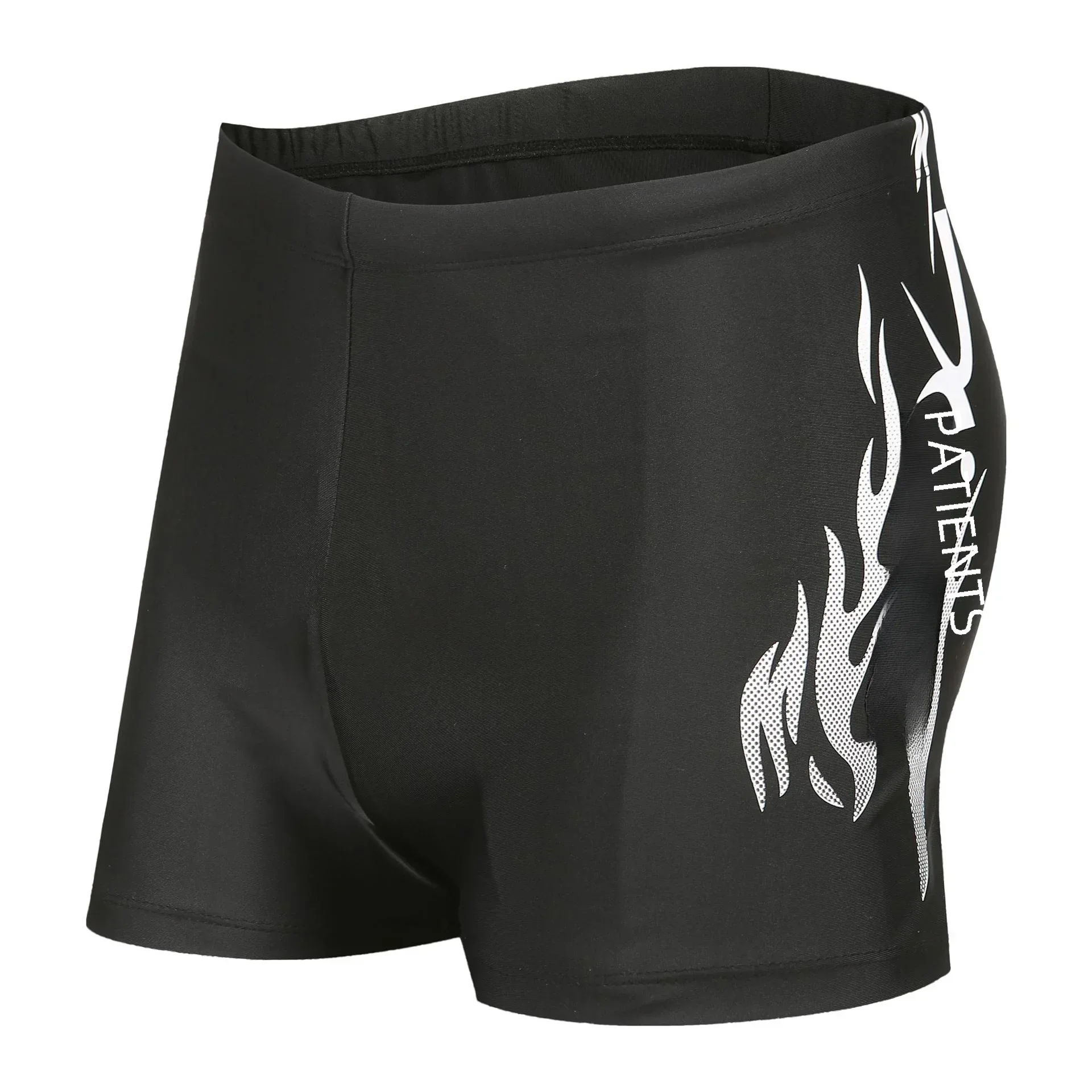 thumbnail image 4 of Bañador de hombre de poliéster con velo negro que no se decolora Bañador de hombre Boxer Gorro de baño cruzado para adultos Secado rápido, 4 of 5