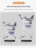5 IN 1 Advanced Patient Lift Transfer Chair Versatile Bedside Commode Silent Transport Wheelchair Lift Aid Bathroom Shower Chair 6