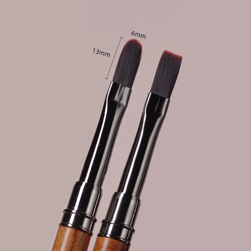 1PC Sandalwood Gel Painting Brush Nail Art For Gel Tip Extension Acrylic Builder Accessory Nail Art Brushes 3