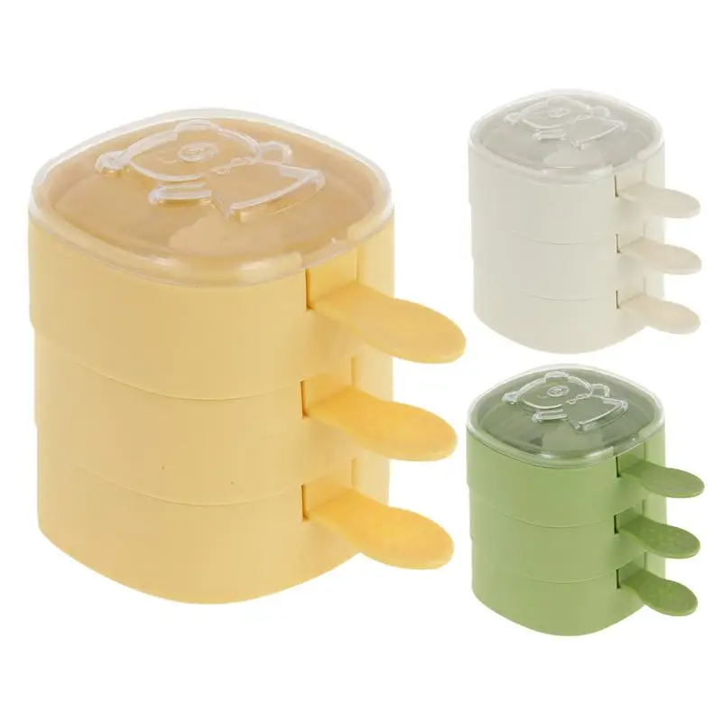Creative Popsicle Mold Multi-layer Cat Paw Ice Cream Mould Quick Release Easy Clean Ice Mold Summer Popsicles Silicone