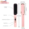 Hair Styling 3 in 1 Hot Comb for Straighten/Curl Hair Professional Hair Straightener and Curler Electric Fast Heating Comb 4