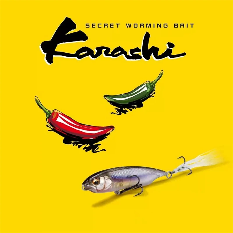 LURETV Japanischer Chili Karashi Slow Sink Pull Stop Pencil Sea Bass Lurie 6/7,5 cm 5/10 g 8035