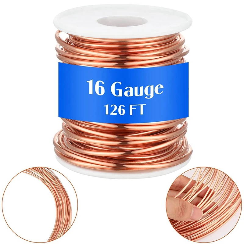 

Bare Dead Soft Copper Wire Dead Soft Copper Wire For Jewelry Making, 1 Pound Spool (16 Gauge,0.051In Dia, 126In Length)