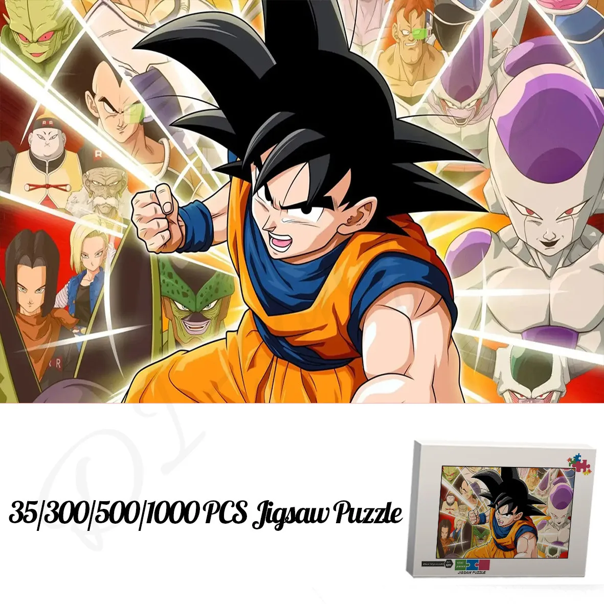 Goku Jigsaw Puzzles for Kids and Adults Classic Anime Dragon Ball 1000 Pieces Wooden Puzzles Educational Toys for Entertainment