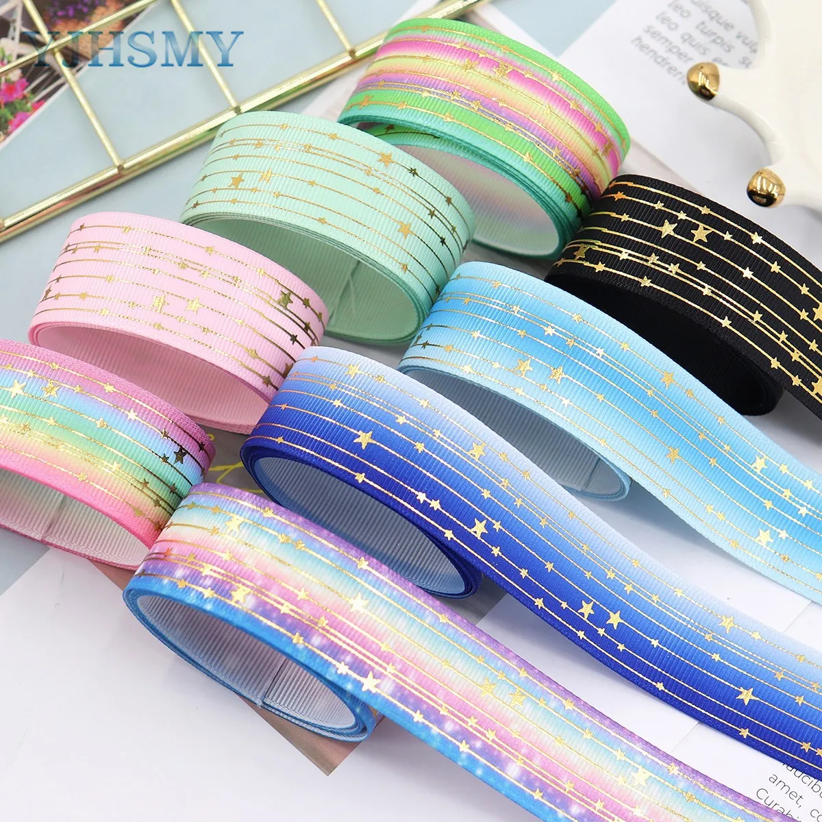 Grosgrain Rainbow Ribbon - 7/8 Wide Online Ribbon - May Arts