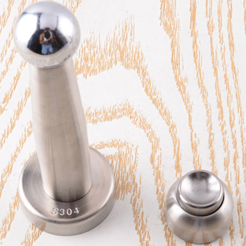 Lengthen Stainless Steel Magnetic Sliver Door Stop Stopper Holder Catch Floor Fitting With Screws For Bedroom Family Home Etc