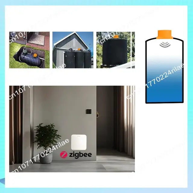 A17Z Tuya Zigbee Ultrasonic Liquid Level Water Real-Time Tank Monitor APP Monitor Water Level Alarm EU PLUG 3