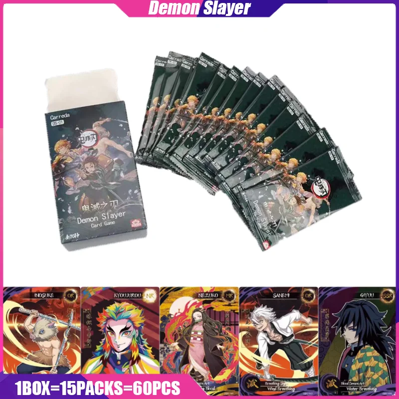 

Demon Slayer Cards AIKAHO DS-01 Anime Collection Cards Board Games Halloween Toys Mistery Box Birthday Gifts for Boys and Girls