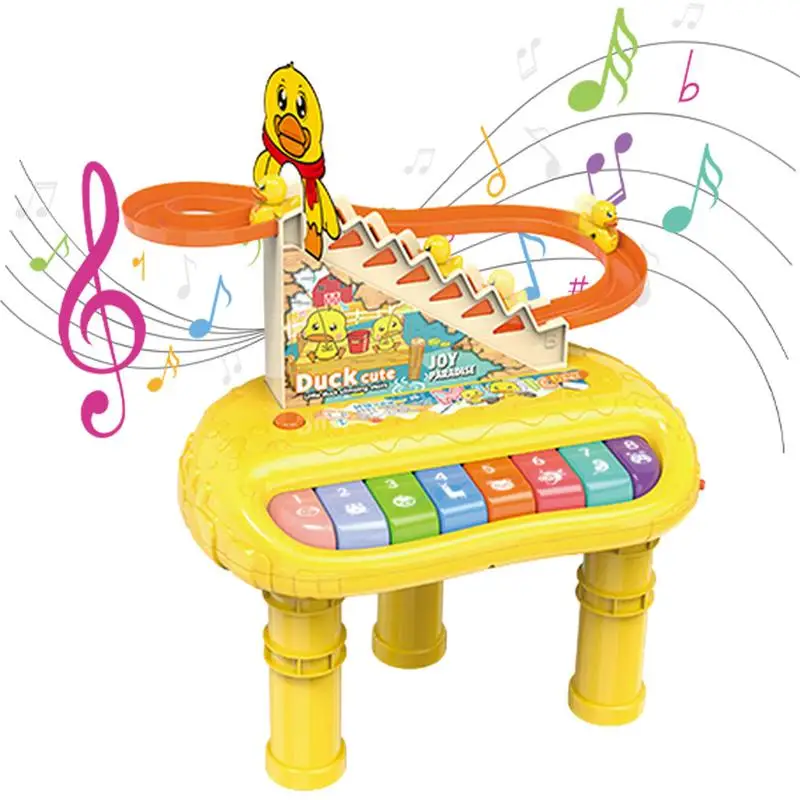 

Toddler Keyboard Small Ducks Climbing Music Toys Early Learning Educational Toy With Lights Music Animal Sounds For Toddler And