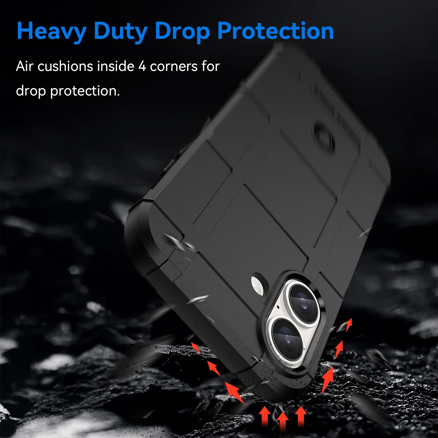 Rugged Shield Shockproof TPU Rubber Phone Case