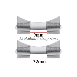 Enhanced Stainless Steel Watch Band Connector with Curved End Link - Multiple Sizes (9 - 22mm)