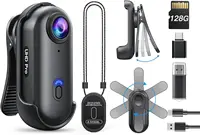 BOBLOV W4 Mini Body Camera 1080P HD 128GB, 2Hrs Recording Wearable Camera , Lightweight Hands-Free for Outdoor & Pet Walking 1