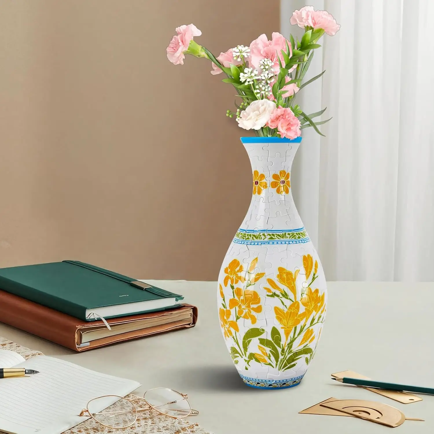Plastic Puzzle Home Decoration Flower Arrangement Toy