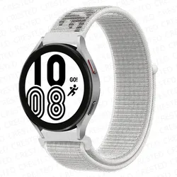 Premium Nylon Loop Watch Band - Versatile Multi-Size Strap for 22mm (Nike white)