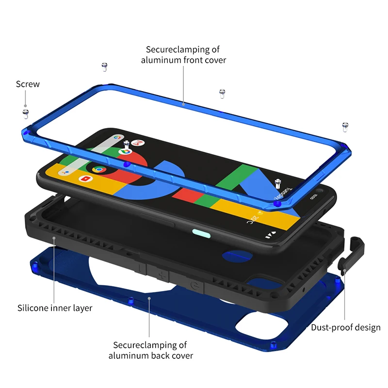 Imatch Armor Case For Google Pixel 6 5 4 4a Xl Heavy Protection Military Protect Rugged Shield Silicone Back Cover Pixel 4a 5 5a
