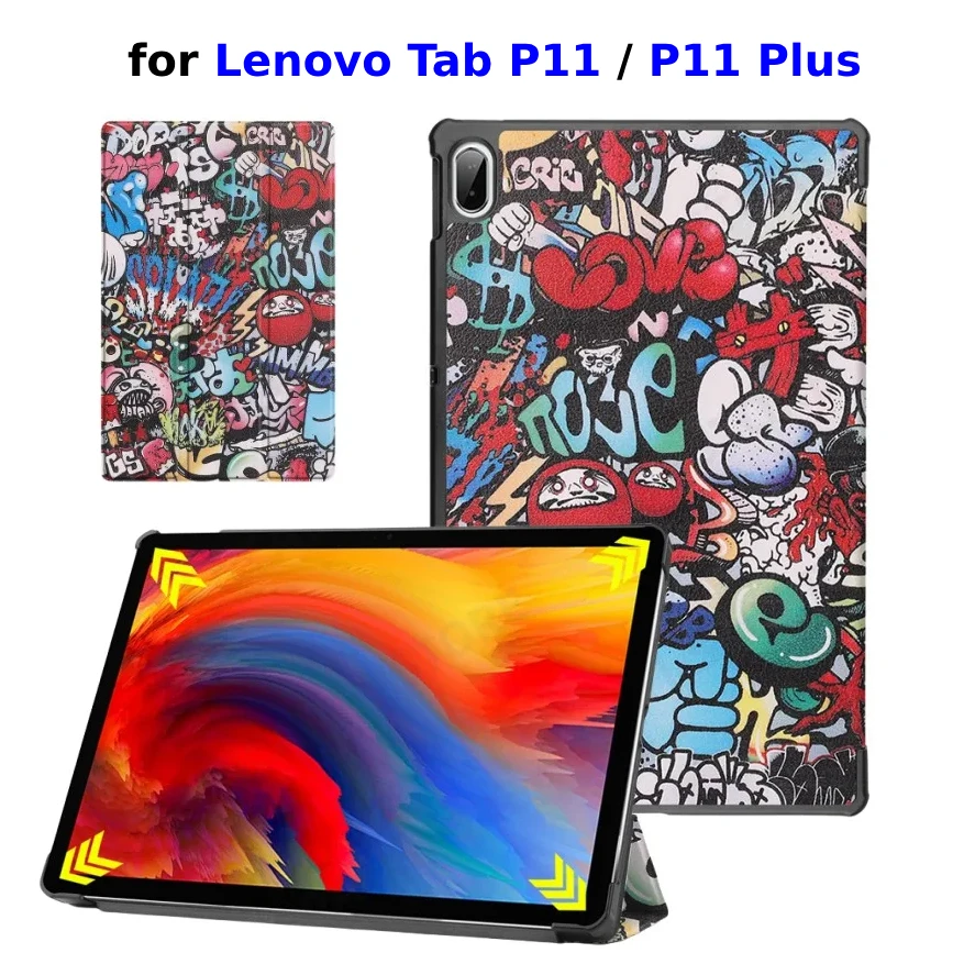 For Lenovo Tab P11 case P11 Plus 5G Trifold Stand Cover with Auto