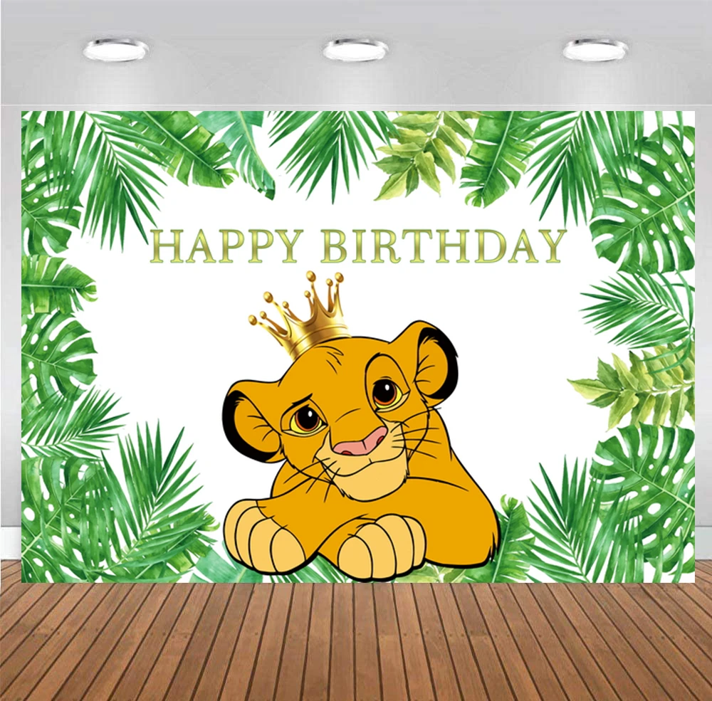 Lion King Simba Backdrop Boy Happy Birthday Party Baby Shower Custom ...
