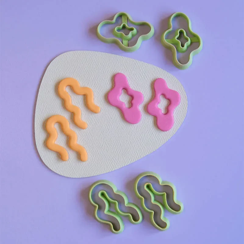 Polymer clay cutter pottery clay tools Soft Pottery Earrings Polymer Clay Cutter DIY INS French Earrings Shape Cutting Die for Stone Sculpture Jewelry Pendant Making