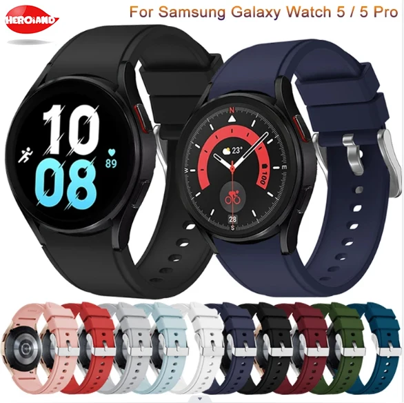 

20mm Strap For Samsung Galaxy Watch 5 4 40mm 44mm 5 pro 45mm smartwatch Silicone correa Bracelet Galaxy Watch 4 classic 42 46mm