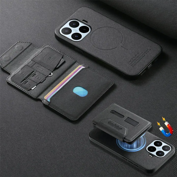 Premium Detachable Leather Wallet Magnet Case 5G Compatible