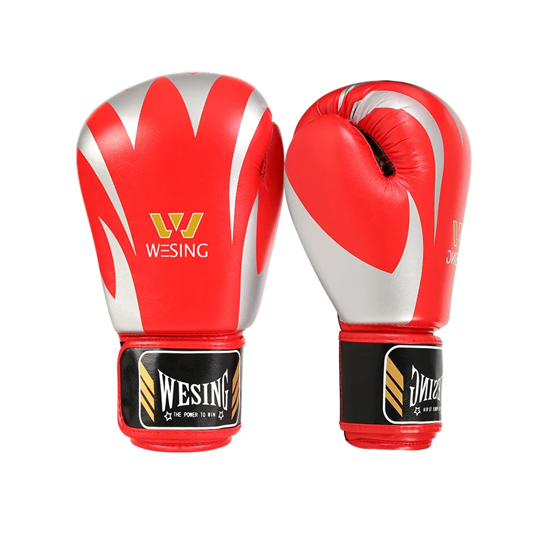 Wesing 6/10oz Child Adult MMA Muay Thai Boxing Gloves Sanda Kickboxing Martial Arts Training Mitts Equipment DEO