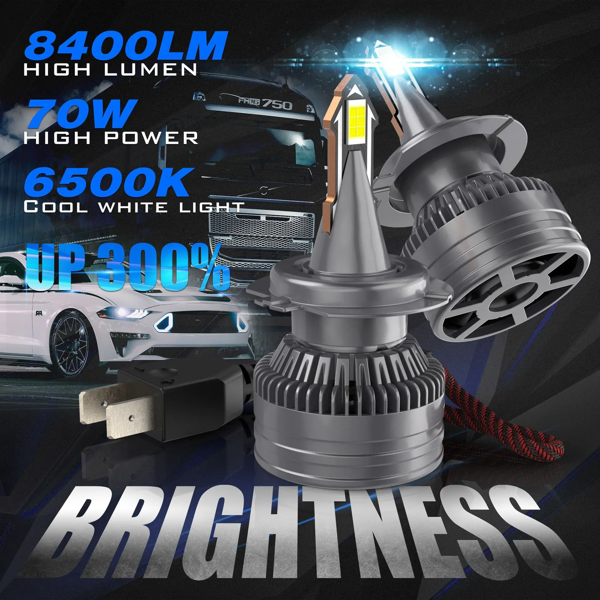 

IWP LED Headlight 70W 8400LM High Power Canbus H1 led H7 LED h4 LED HB4 HB3 9005 9006 Turbo Lamp 6500K White CSP Chip Car Light