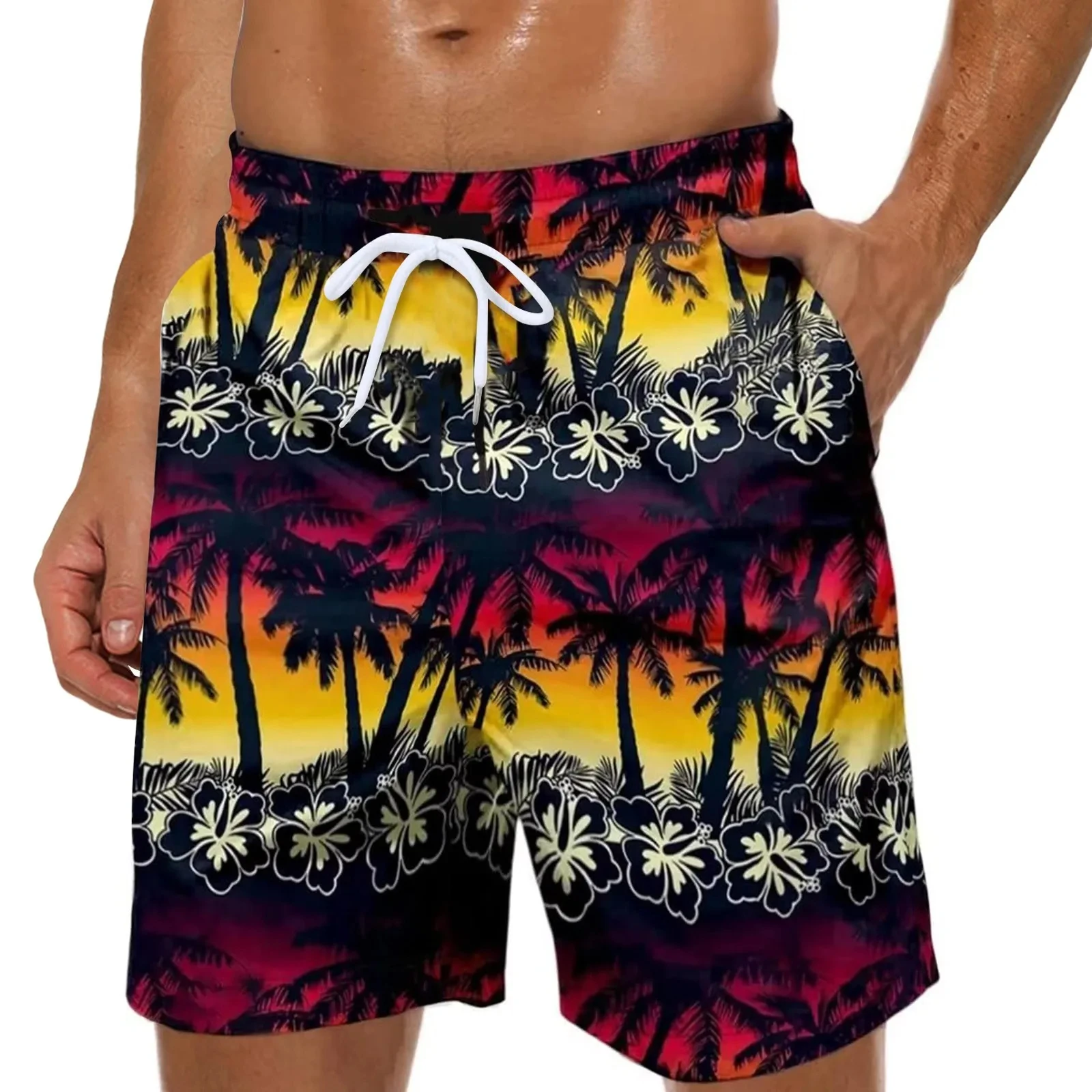 New Summer Boardshorts Men'S Board 3D Printed Beach Men Swimwear Shorts Swimsuit Swim Sports Gym Hawaii Gay Joggers Pants Loose 4