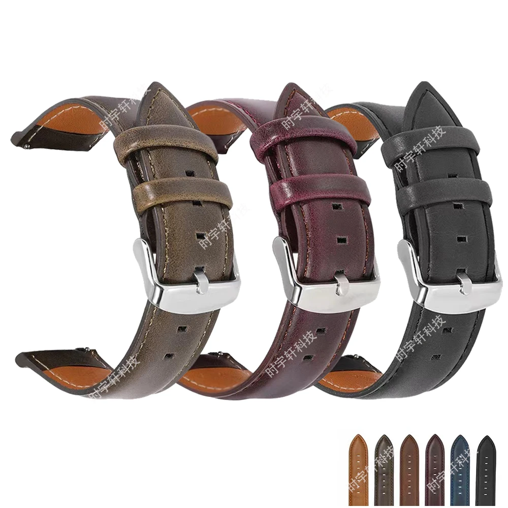 Cinturino In Pelle Per Garmin Forerunner 255 Music 255S 55/Venu Sq/Venu 2 Plus 2S/Vivoactive 4 4S Cinturino A Sgancio Rapido