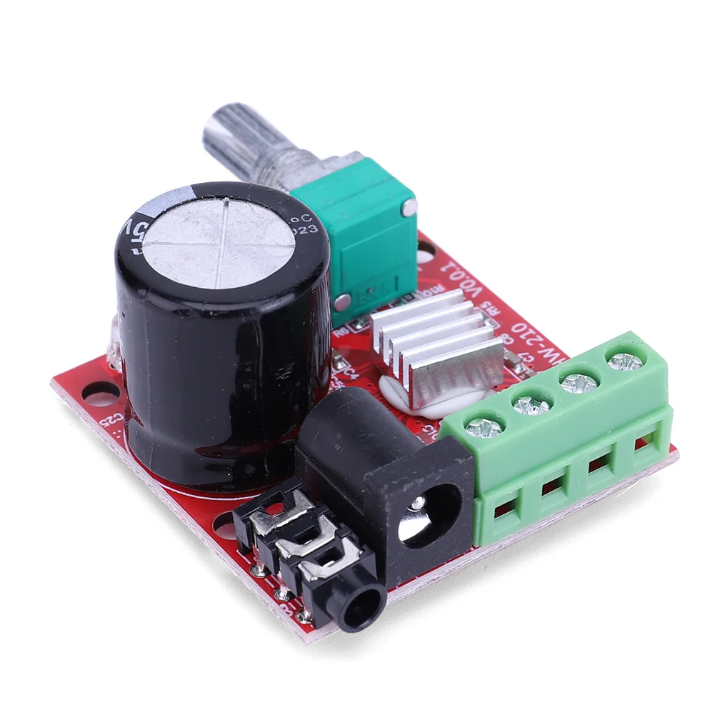 PAM8610 오디오 리시버 앰프 보드 모듈 부품, 듀얼 채널 2x10W 디지털 음악 앰프 모듈, DC 8V-12V 3.5mm 입력 잭