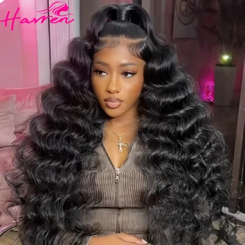 Loose Wave 13x6 Lace Front Human Hair Wig 30 40 Inches Brazilian Water Deep Wave 13x4 HD Lace Frontal Wig Curly Wigs For Women 1