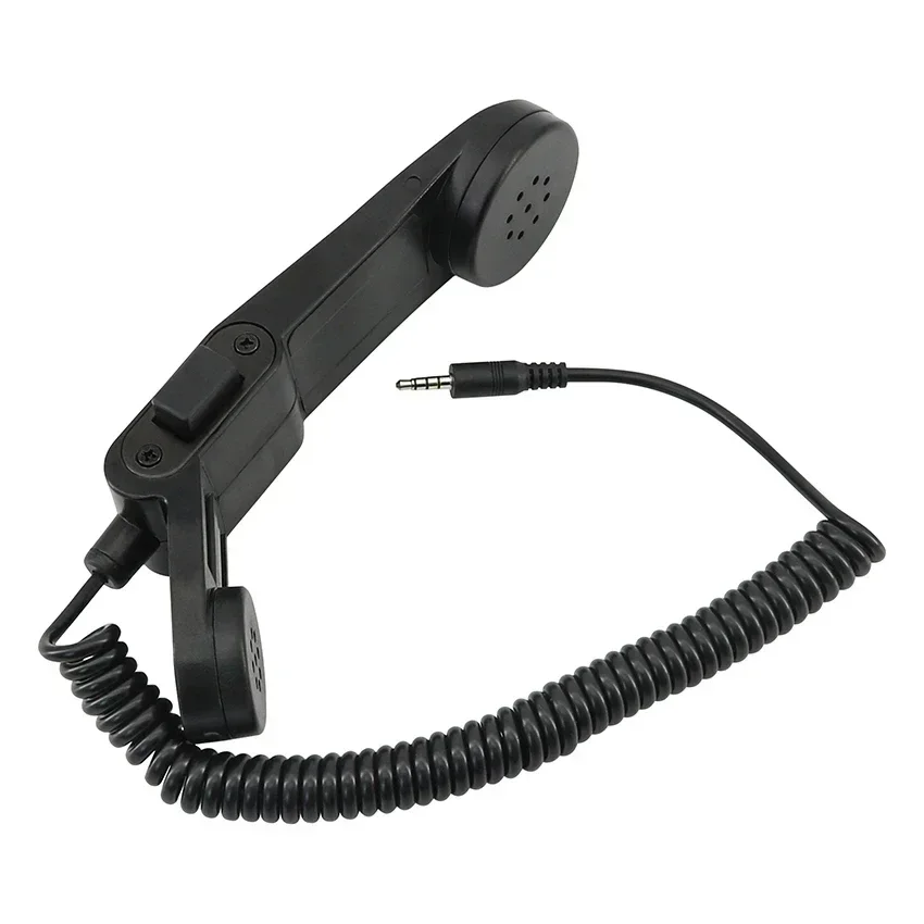 H250-PTT Handheld Phone Hand Microphone Element Communication Station Handle Mic 3.5mm Jack For Mobile Phone