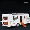 1/32 Trailer RV Truck Toy Model Car Alloy Diecast Off-road Vehicle Camper with Sound Light Toy Car Model Kid Toy Collection Gift 5
