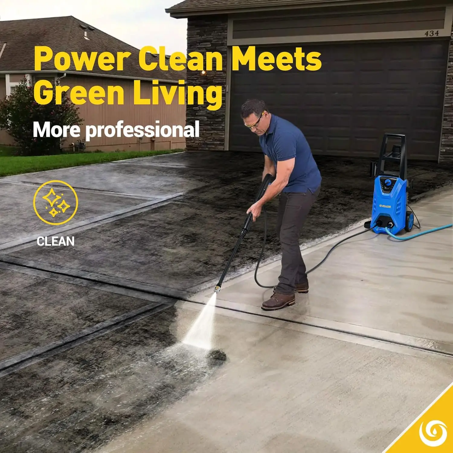 Certified Electric Pressure Washer Power Washer Foam Cannon 3 Different Pressure Nozzles For Cleaning Patios Cars