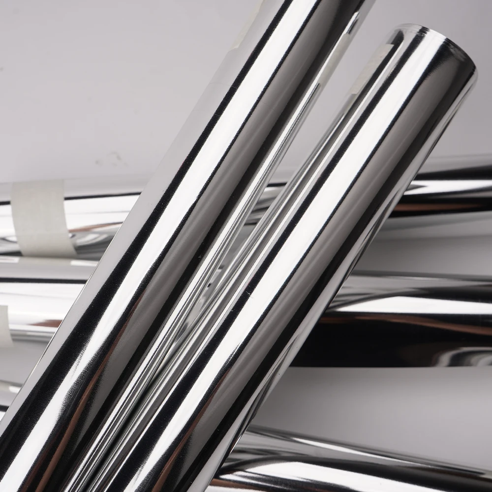 Chrome Mirror Silver Vinyl Wrap Adhesive Film Roll for Car Motorcycle Body Decoration