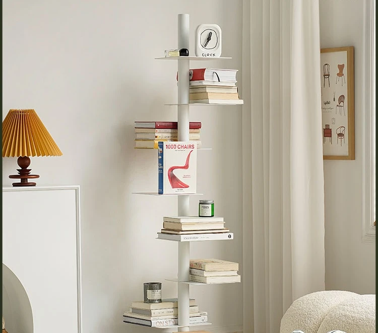

Minimalist rotating floor standing bookshelf
