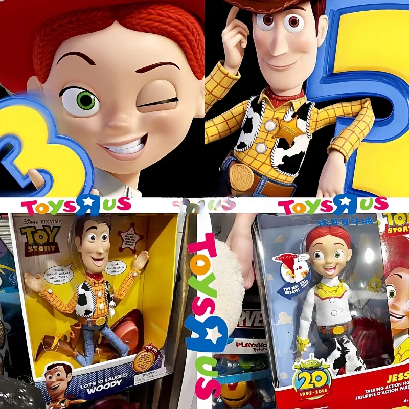 

Настоящая игрушка Disney, ковбойская история 20-летия, Вуди Джесси, тянущаяся линия, говорящая Интерактивная кукла Базз Лайтер, милые подарки, игрушки