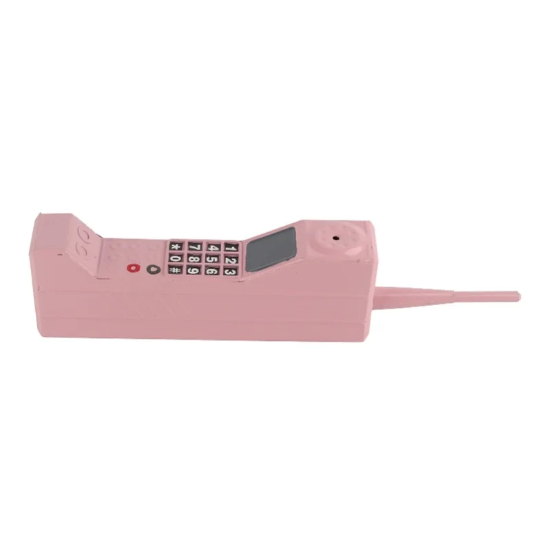 Modello di cellulare retrò Modello di telefono cellulare vecchio stile Ornamento Simulazione vintage Puntelli fotografici per palcoscenico domestico Bianco Rosa - immagine 5
