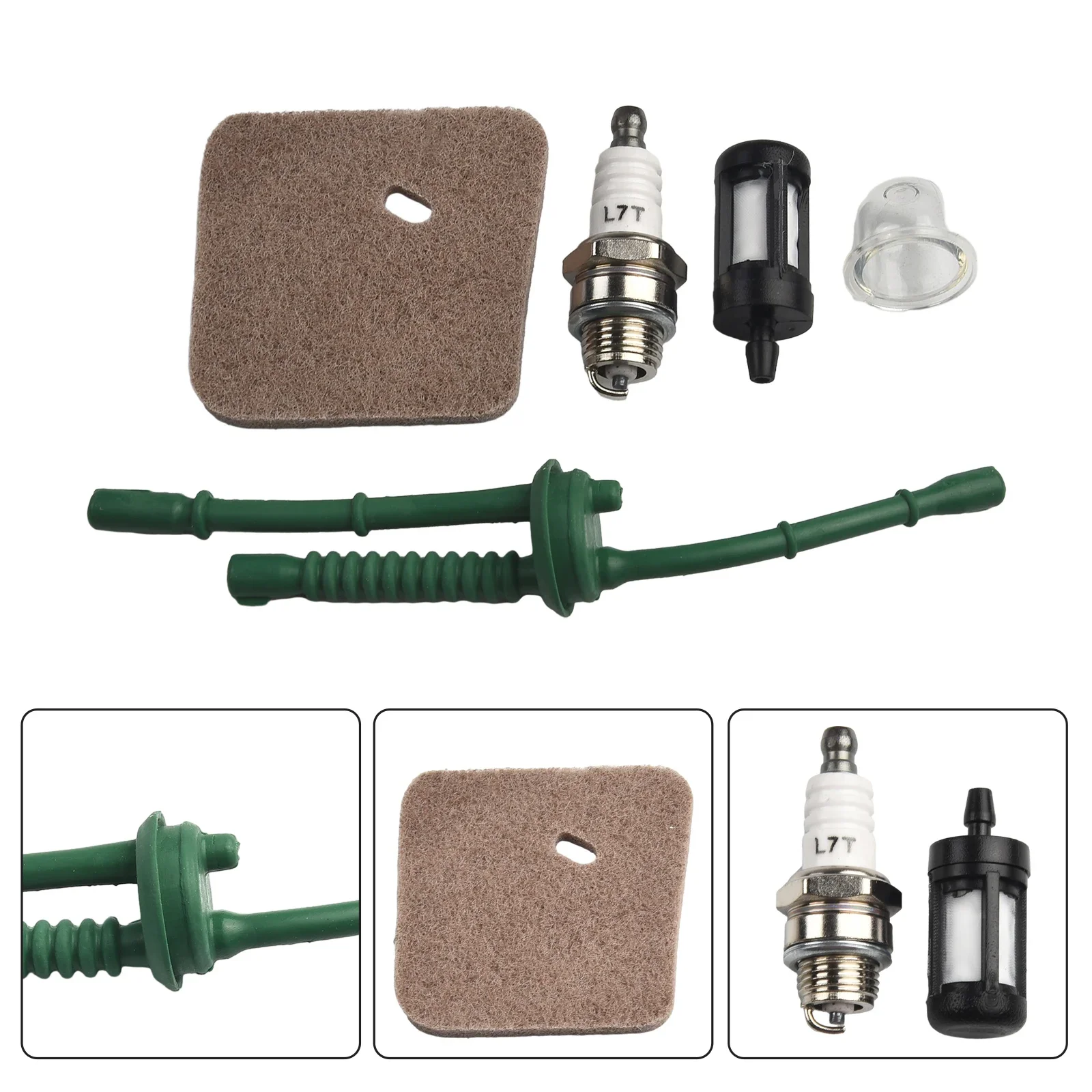 Kit Carburateur Pour STIHL FS38 FS55 FS45 FS46 FC55 KM55 HS45 Débroussailleuse, JRISBO Accessoire FS 38 Pièces De Rechange Carbu Avec Joint, Bougie, Filtre à Air, Filtre à Essence