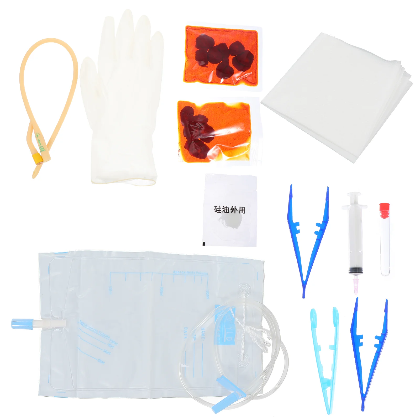 1 Set Disposable Urethral Catheter Tray Safe Material Personal Health Equipment PP Gauze Non Woven