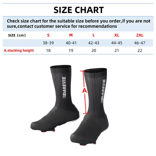 DAREVIE AERO Cycling Shoes Covers UCI Length Reduces Wind Resistance Waterproof Anti-Slip MTB Road Cycling Men Cycling Socks - Image 6