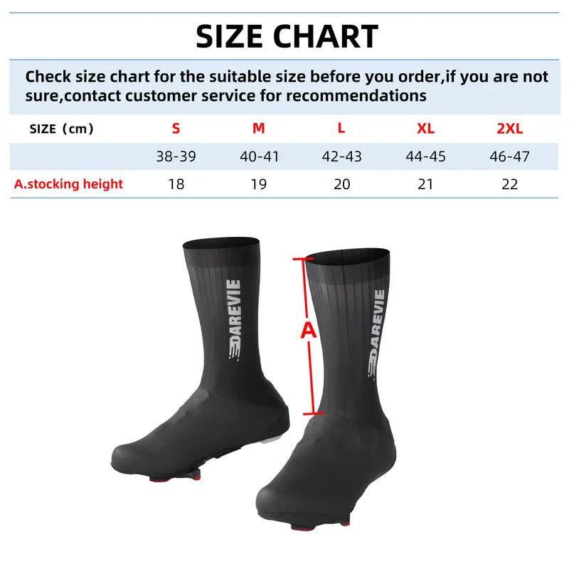 DAREVIE AERO Cycling Shoes Covers UCI Length Reduces Wind Resistance Waterproof Anti-Slip MTB Road Cycling Men Cycling Socks - Image 6