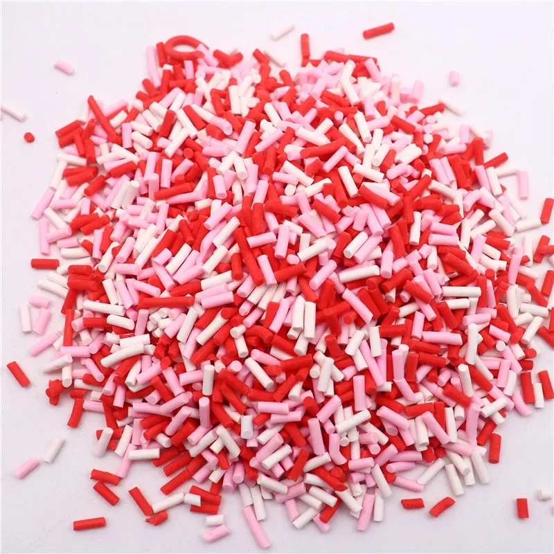 490g Großhandel 2-10mm lange Pastell Süßigkeiten Polymer Clay Scheiben Streu sel weiche Keramik heißen Ton DIY Handwerk Nail Art Dekoration – Detail 10