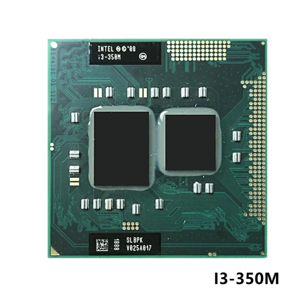 

Процессор Intel Core i3-350M i3 350M SLBU5 SLBPK 2,2 ГГц двухъядерный четырехпоточный процессор 3 Мб 35 Вт Разъем G1 / rPGA988A