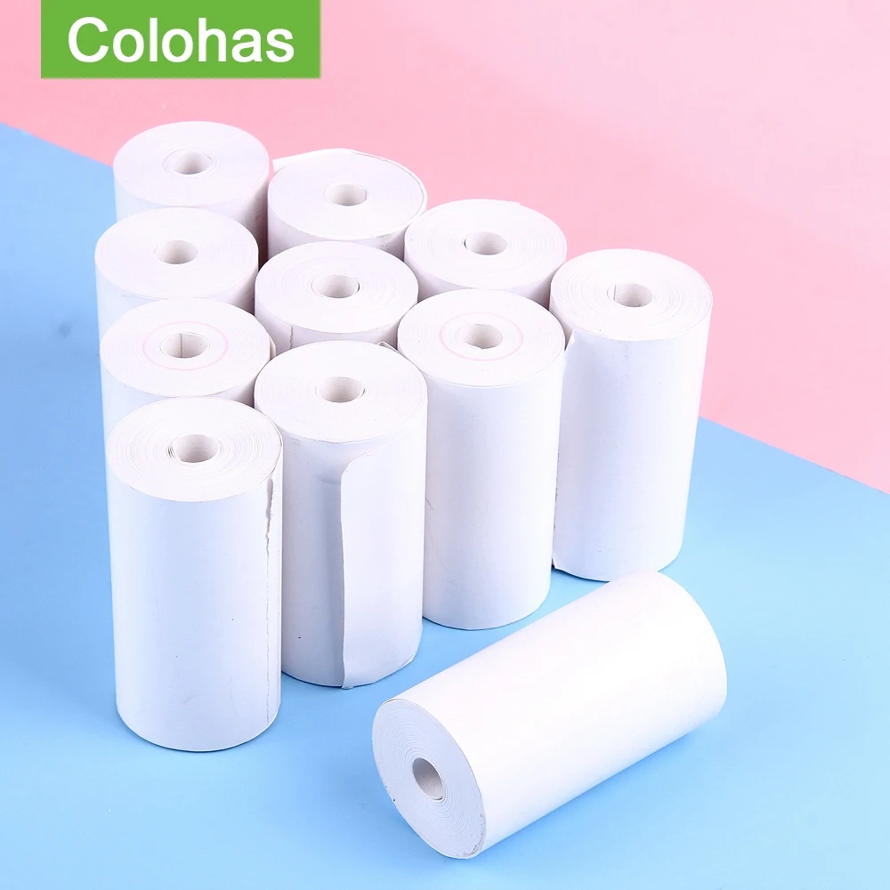Instant Camera Refill Paper Instant Camera Paper 10 Rolls Children Camera Wood Pulp Thermal Paper Instant Print Kids Camera Printing Paper Replacement Accessories Parts