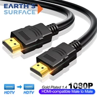 HDMI-compatible Cable Gold Plated 1.4 1080P HDMI-compatible Male to Male Extension Cables for PC Monitor HDTV Splitter Converter