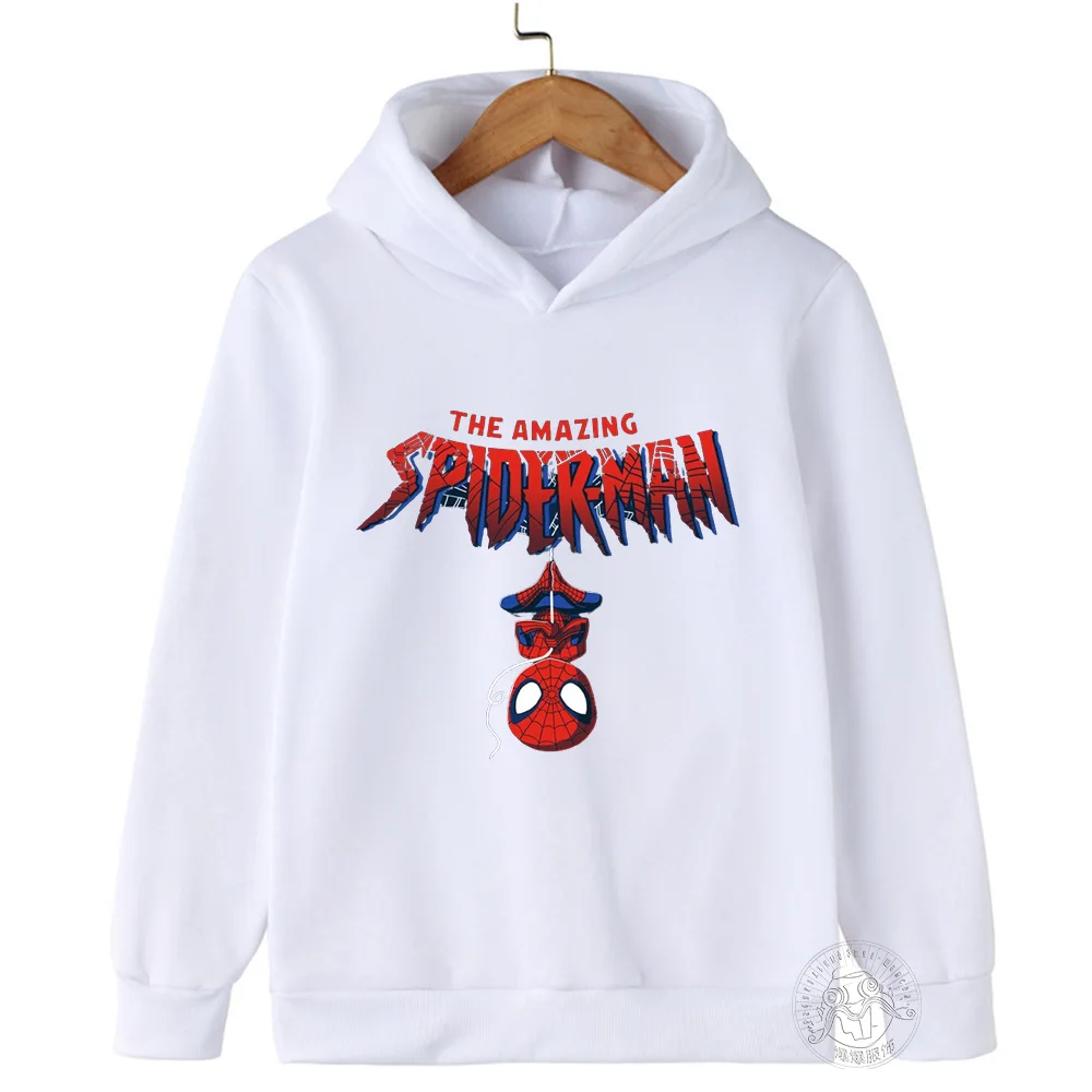 Sudadera con capucha de Spider-Man para niños, ropa para niñas, ropa de moda para bebés, camisetas deportivas cálidas de otoño, regalos para la temporada de regreso a clases de primavera