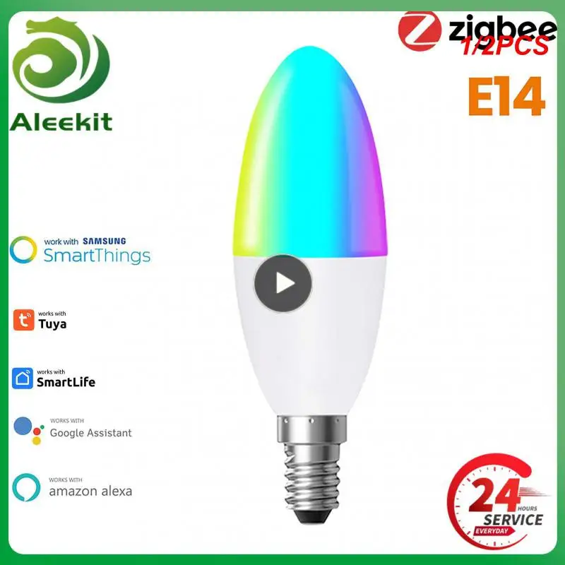 

1/2 шт. Светодиодная лампа E12, умная свеча, лампочка, RGB цветная неоновая вывеска, лампа с дистанционным управлением и регулируемой яркостью, 220 В, внутреннее освещение для дома