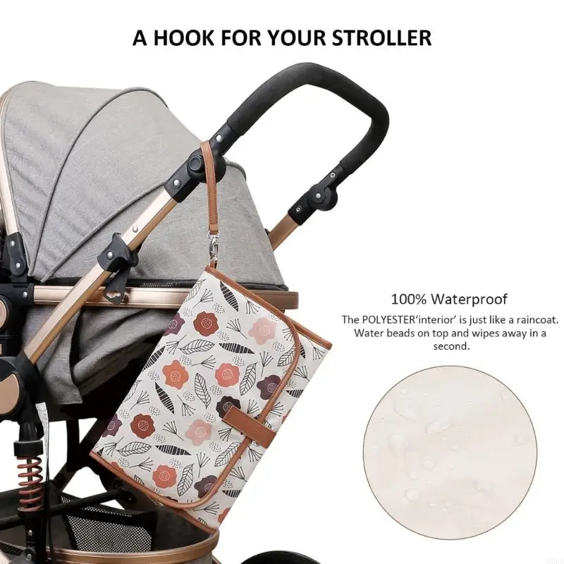 Baby Diaper Changing Pad Change Mat Liner Carrying Strap Sheet Bed Pad Infant Newborn Diapering Sheet Protector A2UB